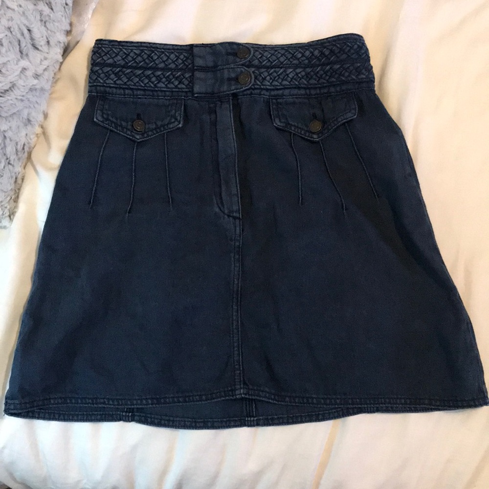 Free people black jean skirt